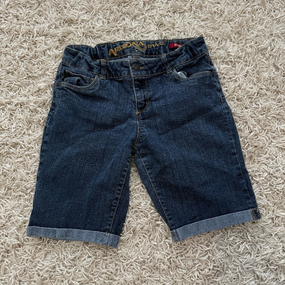 Girls Arizona Jean Co Bermuda Jean Shorts Size 12 1/2 Plus